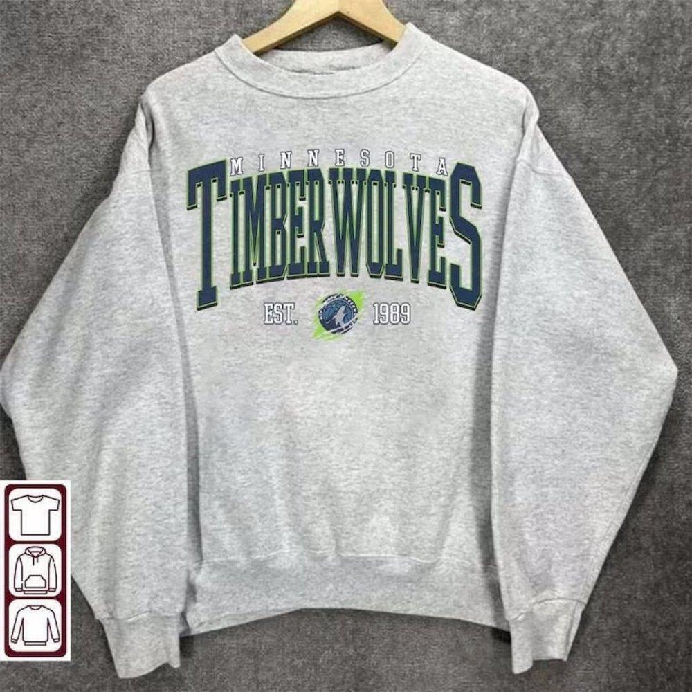 Retro Minnesota Timberwolve Sweatshirt Sweater, Minnesota Timberwolve Shirt